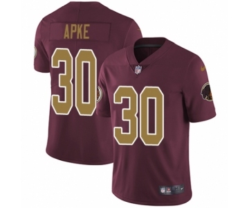 Youth Nike Washington Redskins #30 Troy Apke Burgundy Red Gold Number Alternate 80TH Anniversary Vapor Untouchable Limited Player NFL Jersey