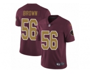 Youth Nike Washington Redskins #56 Zach Brown Vapor Untouchable Limited Burgundy Red Gold Number Alternate 80TH Anniversary NFL Jersey