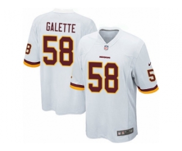 Youth Nike Washington Redskins #58 Junior Galette Game White NFL Jersey