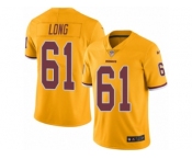 Youth Nike Washington Redskins #61 Spencer Long Limited Gold Rush NFL Jersey