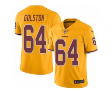 Youth Nike Washington Redskins #64 Kedric Golston Limited Gold Rush NFL Jersey