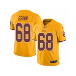 Youth Nike Washington Redskins #68 Russ Grimm Limited Gold Rush Vapor Untouchable NFL Jersey