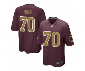 Youth Nike Washington Redskins #70 Sam Huff Game Burgundy Red Gold Number Alternate 80TH Anniversary NFL Jersey