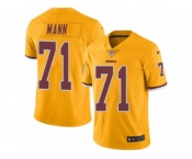 Youth Nike Washington Redskins #71 Charles Mann Limited Gold Rush Vapor Untouchable NFL Jersey