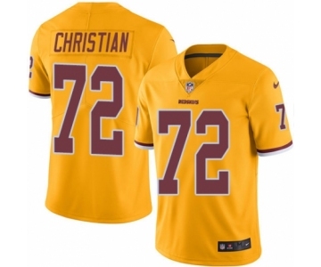 Youth Nike Washington Redskins #72 Geron Christian Limited Gold Rush Vapor Untouchable NFL Jersey