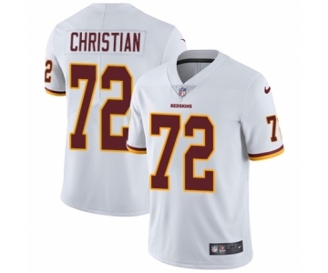 Youth Nike Washington Redskins #72 Geron Christian White Vapor Untouchable Elite Player NFL Jersey