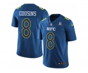 Youth Nike Washington Redskins #8 Kirk Cousins Navy Stitched NFL Limited NFC 2017 Pro Bowl Jersey