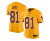 Youth Nike Washington Redskins #81 Art Monk Limited Gold Rush Vapor Untouchable NFL Jersey