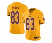 Youth Nike Washington Redskins #83 Brian Quick Limited Gold Rush Vapor Untouchable NFL Jersey