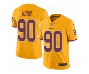 Youth Nike Washington Redskins #90 Ziggy Hood Limited Gold Rush NFL Jersey