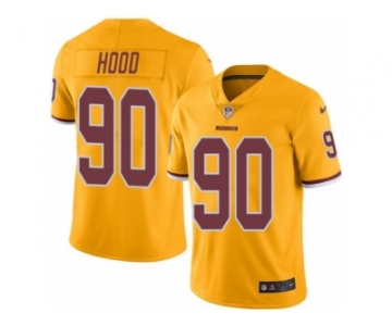 Youth Nike Washington Redskins #90 Ziggy Hood Limited Gold Rush NFL Jersey