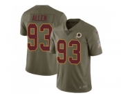 Youth Nike Washington Redskins #93 Jonathan Allen Olive Stitched NFL Limited 2017 Salute to Service Jersey