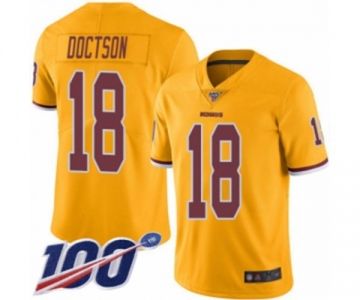 Youth Washington Redskins #18 Josh Doctson Limited Gold Rush Vapor Untouchable 100th Season Football Jersey