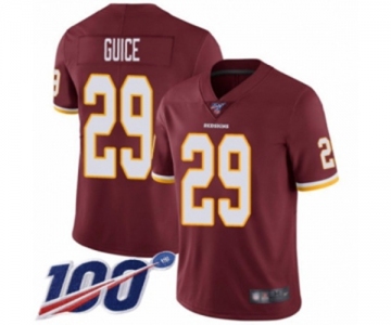 Youth Washington Redskins #29 Derrius Guice Burgundy Red Team Color Vapor Untouchable Limited Player 100th Season Football Jersey