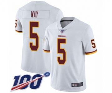 Youth Washington Redskins #5 Tress Way White Vapor Untouchable Limited Player 100th Season Football Jersey