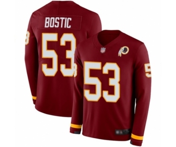 Youth Washington Redskins #53 Jon Bostic Limited Burgundy Therma Long Sleeve Football Jersey