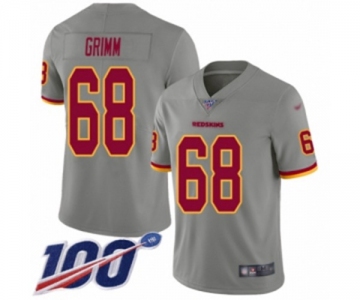 Youth Washington Redskins #68 Russ Grimm Limited Gray Inverted Legend 100th Season Football Jersey