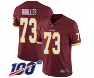 Youth Washington Redskins #73 Chase Roullier Burgundy Red Team Color Vapor Untouchable Limited Player 100th Season Football Jersey