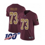 Youth Washington Redskins #73 Chase Roullier Burgundy RedGold Number Alternate 80TH Anniversary Vapor Untouchable Limited Player 100th Season Football Jere