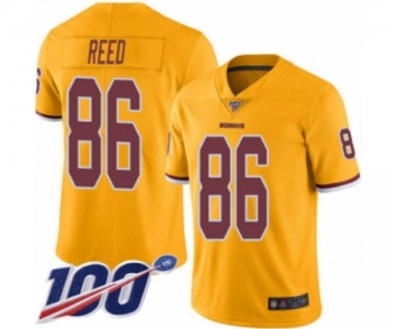 Youth Washington Redskins #86 Jordan Reed Limited Gold Rush Vapor Untouchable 100th Season Football Jersey