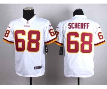 nike youth nfl jerseys washington redskins #68 scherff white[nike]