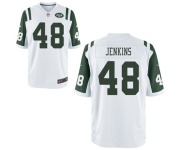 Men's Nike New York Jets #48 Jordan Jenkins Game White NFL Jersey