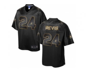 Nike New York Jets #24 Darrelle Revis Black Gold Collection Jersey(Game)