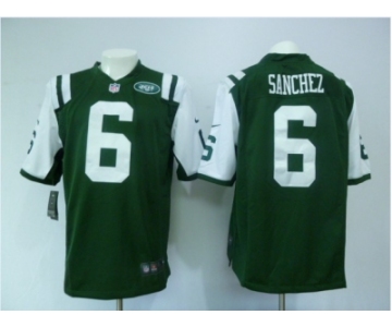 nike nfl jerseys new york jets #6 sanchez green[game]