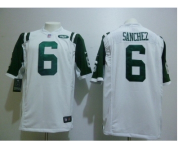 nike nfl jerseys new york jets #6 sanchez white[game]
