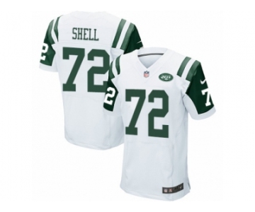 Men Nike New York Jets #72 Brandon Shell Elite White NFL Jersey