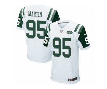 Men Nike New York Jets #95 Josh Martin Elite White NFL Jersey