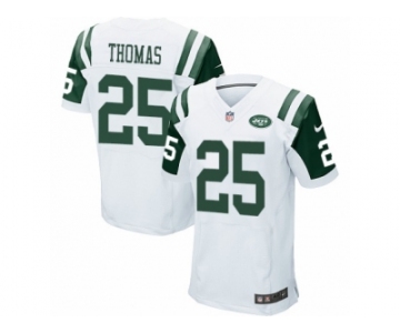 Men's Nike New York Jets #25 Shamarko Thomas Elite White NFL Jersey