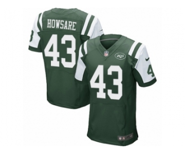Men's Nike New York Jets #43 Julian Howsare Elite Green Team Color NFL Jersey