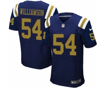 Men's Nike New York Jets #54 Avery Williamson Elite Navy Blue Alternate NFL Jersey