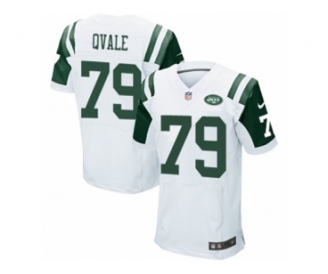 Men's Nike New York Jets #79 Brent Qvale Elite White NFL Jersey