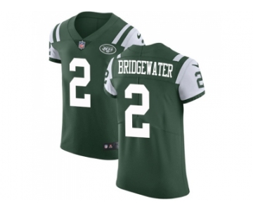 Nike New York Jets #2 Teddy Bridgewater Green Team Color Men Stitched NFL Vapor Untouchable Elite Jersey