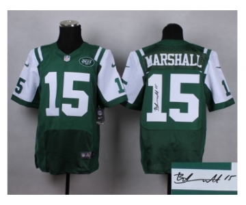 nike jerseys new york jets #15 brandon marshall green [Elite][signature]