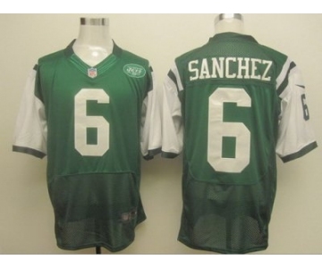 nike nfl jerseys new york jets #6 sanchez green[elite]