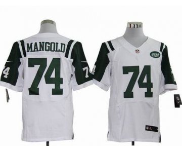 nike nfl jerseys new york jets #74 nick mangold white[elite]