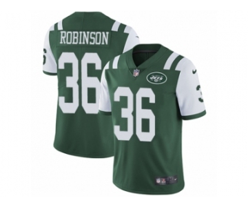 Men Nike New York Jets #36 Rashard Robinson Green Team Color Vapor Untouchable Limited Player NFL Jersey