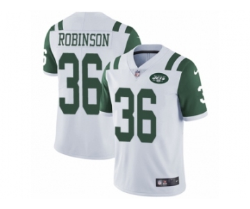 Men Nike New York Jets #36 Rashard Robinson White Vapor Untouchable Limited Player NFL Jersey