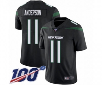 Men's New York Jets #11 Robby Anderson Black Alternate Vapor Untouchable Limited Player 100th Season Football Jersey
