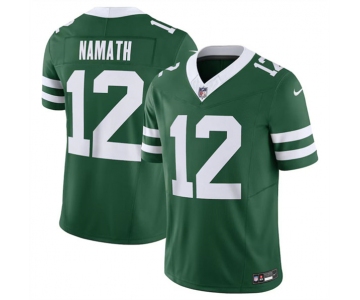 Men's New York Jets #12 Joe Namath Green 2024 F.U.S.E. Vapor Limited Football Stitched Jersey