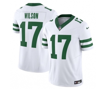 Men's New York Jets #17 Garrett Wilson White 2023 F.U.S.E. Vapor Limited Throwback Stitched Football Jersey