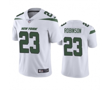 Men's New York Jets #23 James Robinson White Vapor Untouchable Limited Stitched Jersey