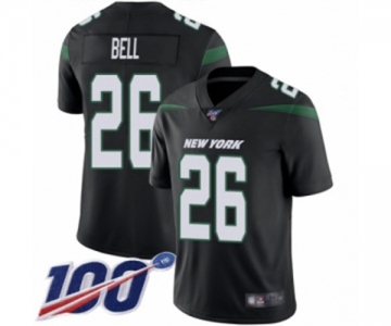 Men's New York Jets #26 Le'Veon Bell Black Alternate Vapor Untouchable Limited Player 100th Season Football Jersey