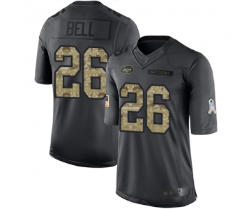 Men's New York Jets #26 Le'Veon Bell Limited Black 2016 Salute to Service Football Jersey