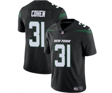 Men's New York Jets #31 Tarik Cohen Black Vapor Untouchable Limited Football Stitched Jersey