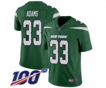 Men's New York Jets #33 Jamal Adams Green Team Color Vapor Untouchable Limited Player 100th Season Football Jersey