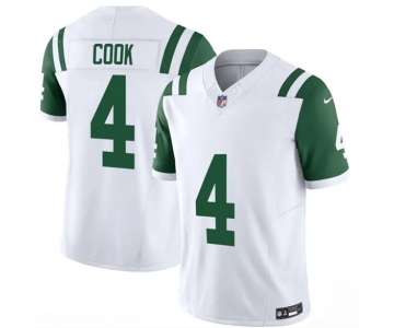 Men's New York Jets #4 Brady Cook White 2025 F.U.S.E. Classic Alternate Vapor Untouchable Limited Football Stitched Jersey